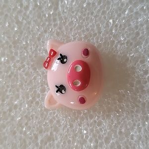 Ginger Snap Costume Button Jewelry 18MM Piggy Resin